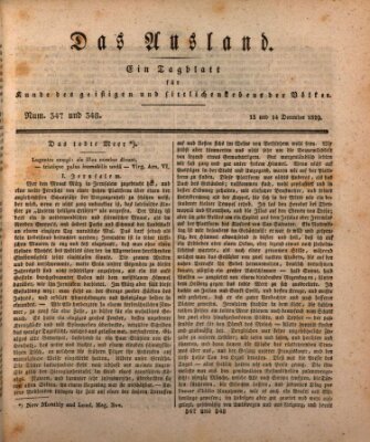 Das Ausland Sonntag 13. Dezember 1829