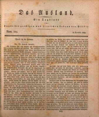 Das Ausland Dienstag 15. Dezember 1829