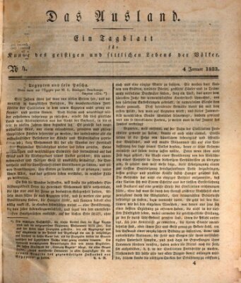 Das Ausland Freitag 4. Januar 1833