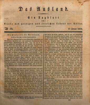 Das Ausland Samstag 19. Januar 1833