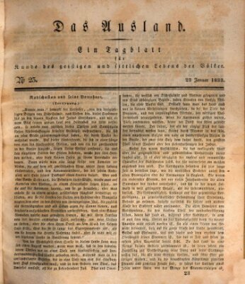 Das Ausland Mittwoch 23. Januar 1833