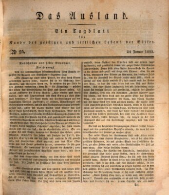 Das Ausland Donnerstag 24. Januar 1833