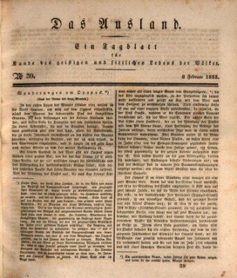 Das Ausland Freitag 8. Februar 1833