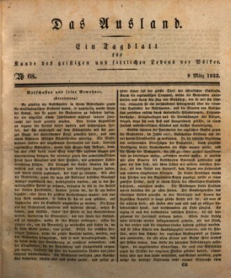 Das Ausland Samstag 9. März 1833