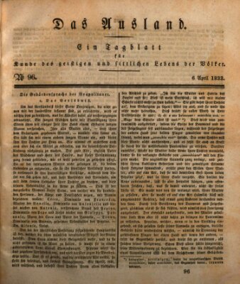 Das Ausland Samstag 6. April 1833