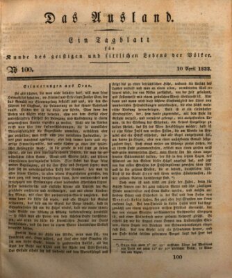 Das Ausland Mittwoch 10. April 1833