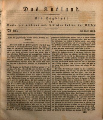 Das Ausland Dienstag 30. April 1833