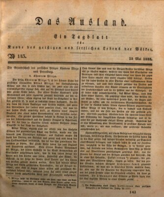 Das Ausland Donnerstag 23. Mai 1833