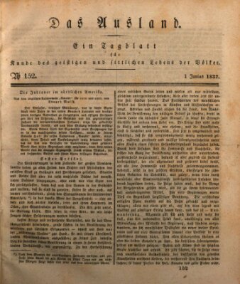 Das Ausland Samstag 1. Juni 1833