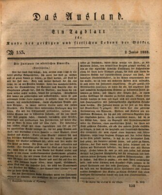 Das Ausland Sonntag 2. Juni 1833