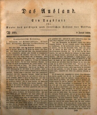 Das Ausland Sonntag 9. Juni 1833