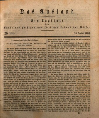 Das Ausland Montag 10. Juni 1833