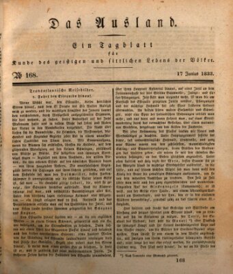 Das Ausland Montag 17. Juni 1833