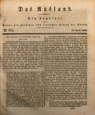 Das Ausland Freitag 21. Juni 1833