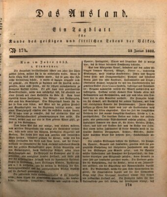 Das Ausland Sonntag 23. Juni 1833