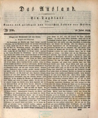 Das Ausland Freitag 19. Juli 1833