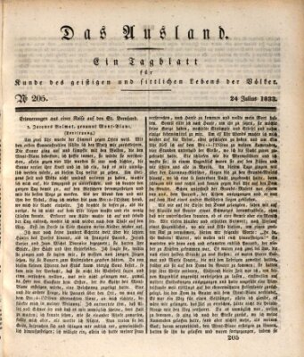 Das Ausland Mittwoch 24. Juli 1833