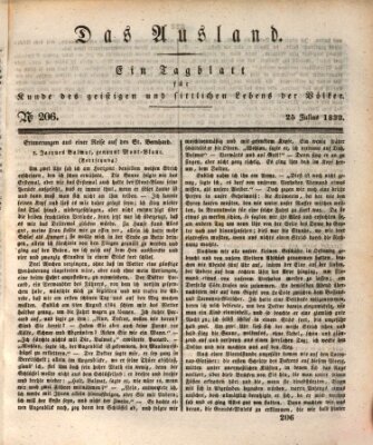 Das Ausland Donnerstag 25. Juli 1833