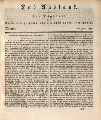 Das Ausland Sonntag 28. Juli 1833