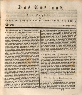 Das Ausland Freitag 30. August 1833