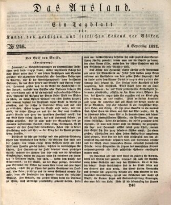 Das Ausland Dienstag 3. September 1833