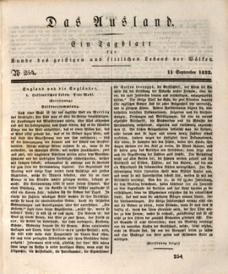 Das Ausland Mittwoch 11. September 1833