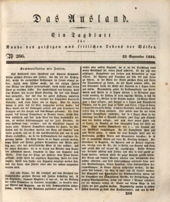 Das Ausland Montag 23. September 1833