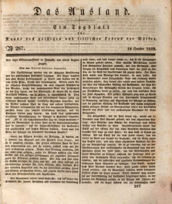 Das Ausland Montag 14. Oktober 1833