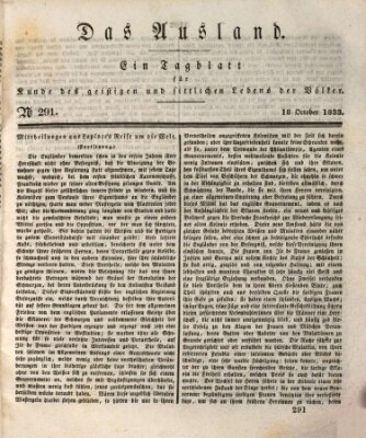 Das Ausland Freitag 18. Oktober 1833