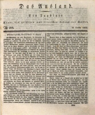 Das Ausland Montag 21. Oktober 1833