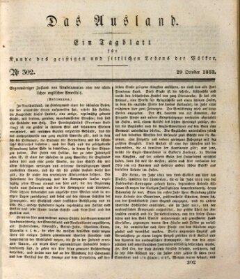 Das Ausland Dienstag 29. Oktober 1833