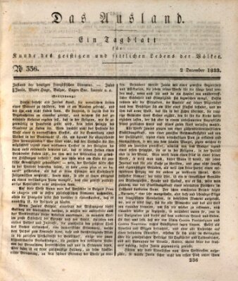 Das Ausland Montag 2. Dezember 1833