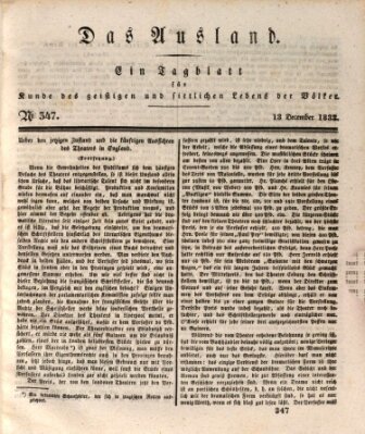 Das Ausland Freitag 13. Dezember 1833