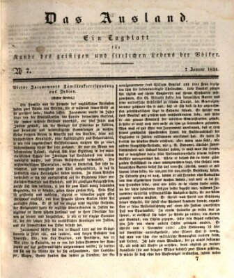 Das Ausland Dienstag 7. Januar 1834