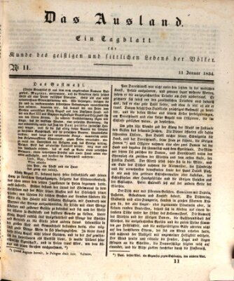 Das Ausland Samstag 11. Januar 1834