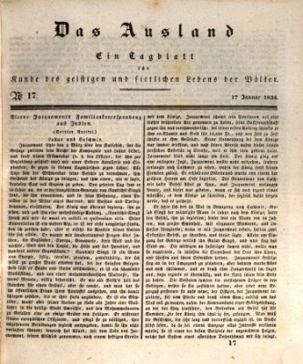 Das Ausland Freitag 17. Januar 1834