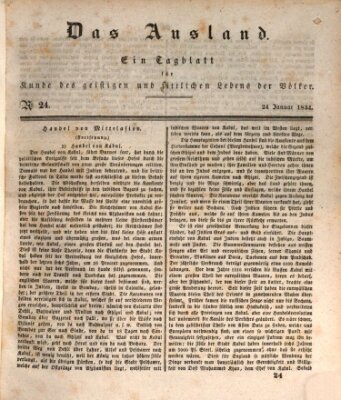 Das Ausland Freitag 24. Januar 1834