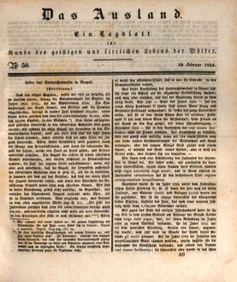 Das Ausland Mittwoch 19. Februar 1834