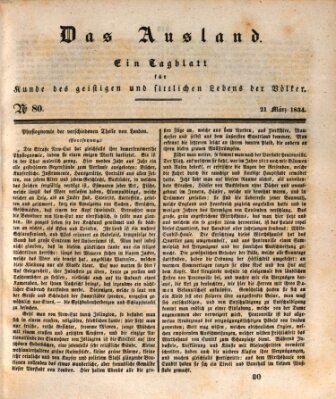 Das Ausland Freitag 21. März 1834