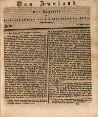 Das Ausland Sonntag 6. April 1834