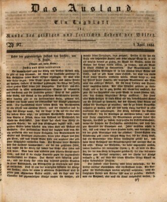 Das Ausland Montag 7. April 1834