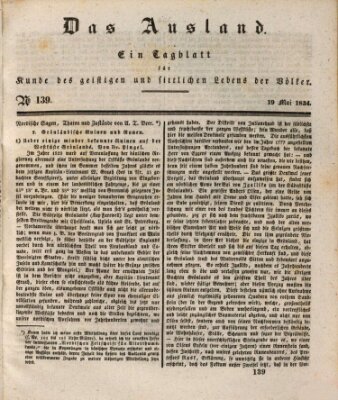 Das Ausland Montag 19. Mai 1834