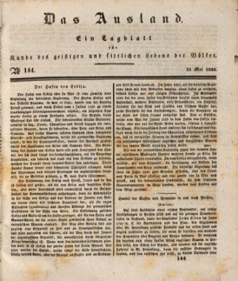 Das Ausland Samstag 24. Mai 1834