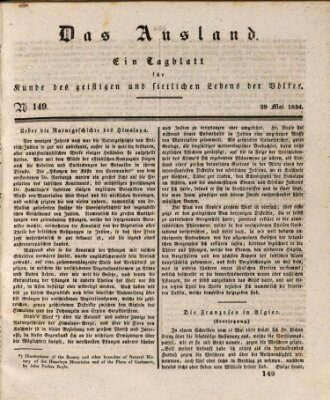 Das Ausland Donnerstag 29. Mai 1834