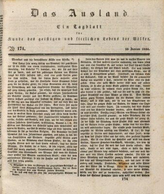 Das Ausland Montag 23. Juni 1834