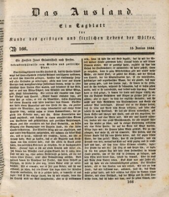 Das Ausland Sonntag 15. Juni 1834