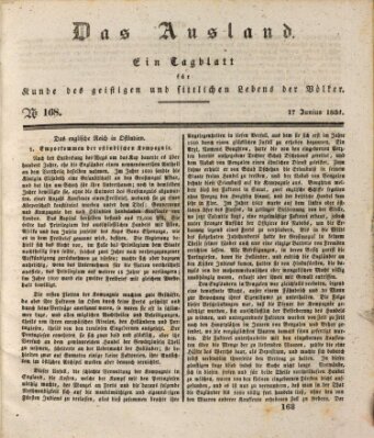 Das Ausland Dienstag 17. Juni 1834