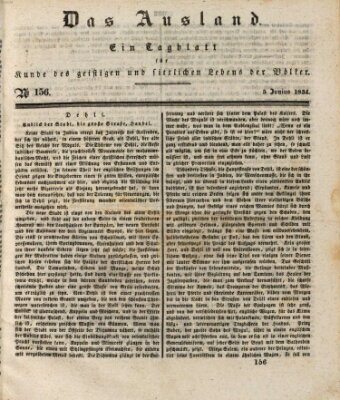 Das Ausland Donnerstag 5. Juni 1834