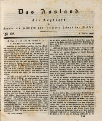 Das Ausland Sonntag 8. Juni 1834