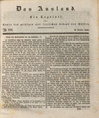 Das Ausland Samstag 28. Juni 1834